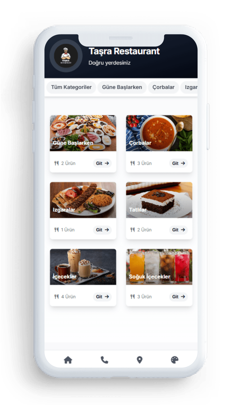 Dijital Menü Özellikleri