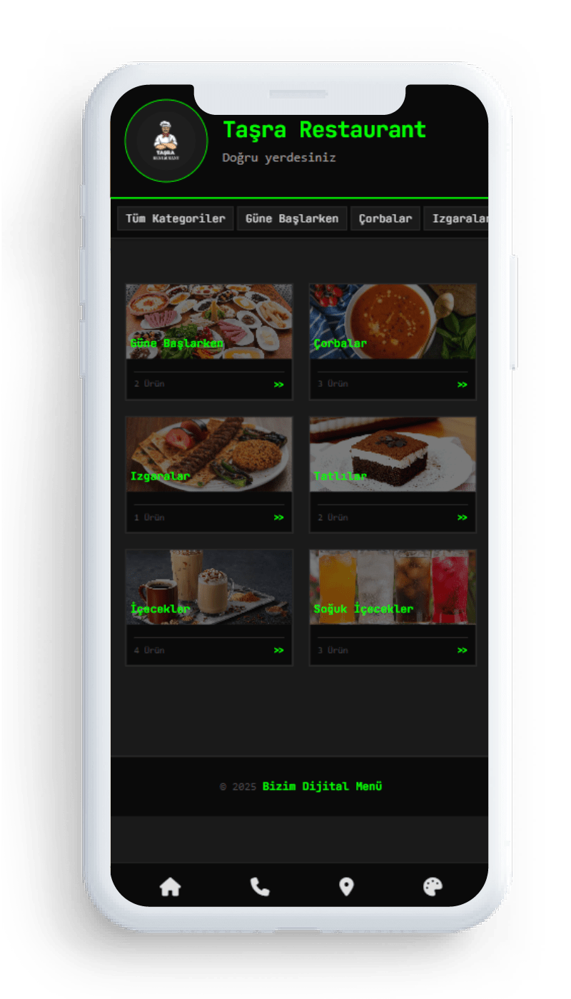 Dijital Menü Özellikleri